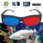 Lunettes 3d, cadre noir, rouge et bleu, pour anaglyph dimensionnel, tv film dvd, jeu, 1 pi�ce