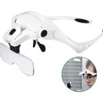 Lunette de loupe 2 lumières led 5 lentilles lunettes grossissantes ajustable, interchangeable1. 0x, 1. ... Lunette de loupe 2 lumières led 5 lentilles lunettes grossissantes ajustable, interchangeable1. 0x, 1. ...