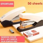 M & g 25 / 50 feuilles sans effort robuste agrafeuse d'�conomie d'�nergie en m�tal papier agrafeuse agrafes ...