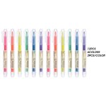 M & g 6 / 12 pcs / set ultra simple style stylo surligneur papeterie japonaise couleur fluorescente stylo ...