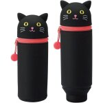 Maa - 1 pice kawaii etui ecole 2 en 1 en silicone souple, porte - stylos de table, fermeture a glissire, ...
