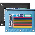 Maa - 2 pices trousse crayons grande capacit, trousse a crayons pour classeur a 3 anneaux, trousse ...