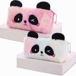 Maa - lot de 2 trousses a crayons en peluche, jolie trousse a crayons arc - en - ciel trousse a crayons ...