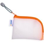 Maa - 20253 - trousse de voyage  fermeture clair - format a7 - transparent - orange - petite poche ...