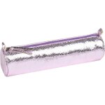 Maa - 410106c - trousse scolaire ronde miroir rose Ø5, 5x22 cm en vritable cuir d'agneau - fourniture ...