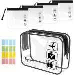 Maa - 5pcs trousse de scurit de liquide a l'aroport etanche set, trousse de toilette transparente ...
