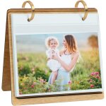 Maa - album photo 10x15 de bureau en bois pour 60 photos cadre photo pour horizontale photo 10x15cm