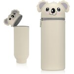 Maa - kawaii - trousse scolaire 2 en 1 - en silicone - porte - crayon animal - convient pour garons ...