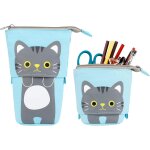 Maa - trousse chat, trousse kawaii trousse crayon chat kawaii accessoires trousse a crayons tlescopique ...