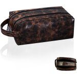Maa - trousse  crayons en cuir synthtique - portable - etanche - double couche - carre - pour homme ...
