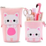 Maa - trousse  crayons tlescopique en toile durable avec motif de chat mignon - etuis  crayons pour ...