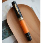 Machain - stylo plume a piston hn p139, no. 6, 8, ef, f, m, plume rtro, langue en caoutchouc dur, structure ...