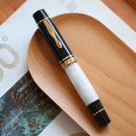 Machain - stylo plume a piston hn p139, no. 6, 8, ef, f, m, plume rtro, langue en caoutchouc dur, structure ...