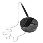 Makro paper 785252 stylo a bille sur socle avec cha�nette noir