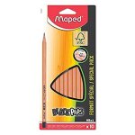 Maped - 10 crayons graphite black'peps - 10 crayons a papier hb embout peint - ergonomique et triangulaire ...