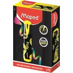 Maped lot de 12 surligneurs flex, pointe flexible, jaune