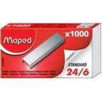 Maped agrafes 24 / 6, zingu�es, contenu: 1. 000 agrafes