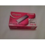 Maped agrafes 26 / 6, zingues, contenu: 1. 000 agrafes
