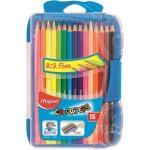Maped crayons de couleurs color'peps x 15 dans bo�te en plastique