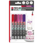 Marabu etui de 5 marqueur  porcelain & glas painter  fantasy