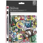 Marabu feutres aquarellables  graphix , mega mash, 12 pices