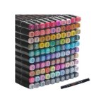 Marqueurs a alcool professionnels 100 couleurs double pointe permanents feutres dessin manga design diy ...