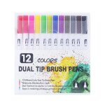 Marqueurs d'art 100 couleurs a double pointe, pinceaux de coloriage fineliner, marqueurs a eau pour scrapbook, ...
