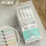 Marqueur d'art multifonction a double pointe, 5 couleurs, stylo a aiguille, pour artiste, pour dessin, ...