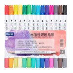 Marqueurs artistiques a double pinceau, 14 pi�ces de 28 couleurs, marqueurs de coloriage pour artiste, ...