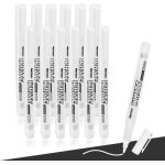Marqueur blanc, 12pcs feutre acrylique, feutre blanc permanent, impermable schage rapide stylo marqueurs ...