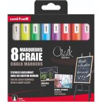 Marqueurs craie - chalk marker - ardoises - vitrines - vitres - pointe moyenne - 8 couleurs