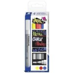Marqueur a la craie chalk marker - staedtler - etui de 4 - blanc, jaune, rouge, bleu - pointe ogive - ...