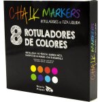 Marqueurs a craie liquide effaables a pointe rversible, stylos craie a base d'eau, pour les vitres, ...