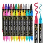 Marqueurs a double extr�mit� pour peinture acrylique, 24 couleurs, stylos a peinture acrylique, fournitures ...
