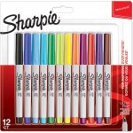 Marqueurs indlbiles - pointe ultra fine - assortiment de couleurs a encre permanente - lot de 12[x267] ...