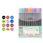 Marqueurs m�talliques a double pointe, 12 / 24 couleurs, pour bricolage, graffiti, stylos de peinture, ...