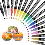 Marqueur peinture acrylique, 18 couleurs schage rapide feutre acrylique, aquarelle stylos, marqueurs ...