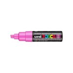 Marqueur peinture - uniball - posca pc8k 8mm - pointe large biseaut�e - rose - ind�l�bile - opaque