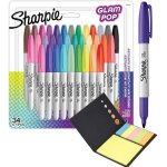 Marqueurs permanents fine glam pop en 34 couleurs et notes adhésives Marqueurs permanents fine glam pop en 34 couleurs et notes adhésives