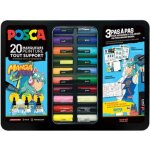 Marqueurs - posca - mallette manga hero - 20 couleurs - tout support -