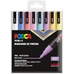 Marqueurs posca - posca - pc - 3m - lot de 8 - couleurs pastel - pointe conique 1, 8 - 2, 5 mm