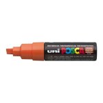 Marqueur posca pc8k 8mm orange fonc� - uniball - pointe biseaut�e - part a l'eau