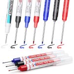 Marqueurs trou profond 10 pi�ces stylo marqueur charpentier 45 mm 32 mm 20 mm marqueurs de trous (noir ...