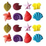 Marqueurs de verres a vin eclatants - 16 marqueurs de boissons r�utilisables en silicone aux motifs uniques ...
