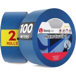 De masquage de peinture multi - surfaces bleu 50mm x 50m (lot de 2) papier masking r�sistant aux uv
