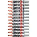 Maxiflo lot de 12 marqueurs effa�ables a sec tableau blanc pointe ogive large encre liquide rouge