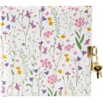 Meadow miracles 44 454 journal intime blanc avec motif floral, carnet avec cadenas et 2 clés, dimensions ... Meadow miracles 44 454 journal intime blanc avec motif floral, carnet avec cadenas et 2 clés, dimensions ...