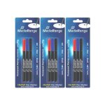 Mediarange lot de 3 packs de 3 marqueurs cd / dvd noir bleu rouge
