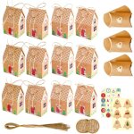 Mengger 30pcs boite cadeau carton kraft de nol botes a drages sac en papier bonbonnires d'emballage ...