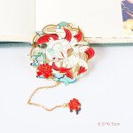Marque - pages en mtal sculpt de style rtro chinois, vintage, clip de livre en renard et oiseau ajour ...